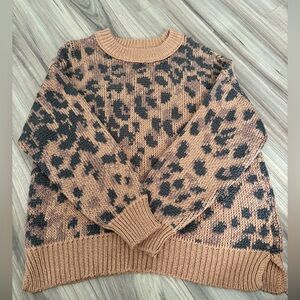 Aerie Leopard Print Sweater